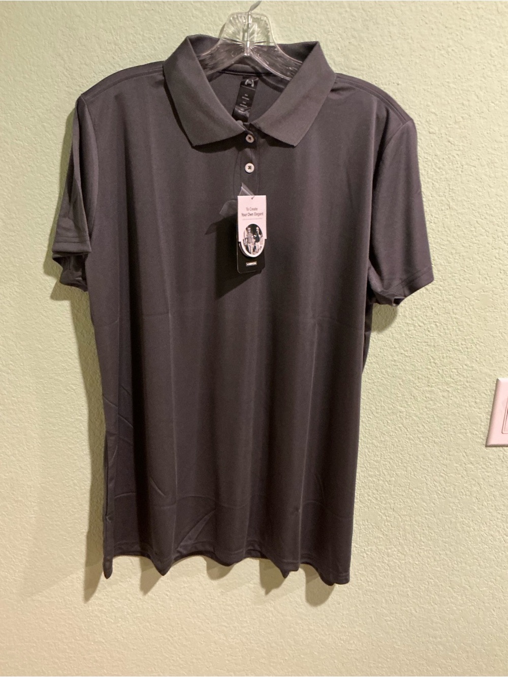 Men's Black Performance Polo - Lightweight Comfort runs small